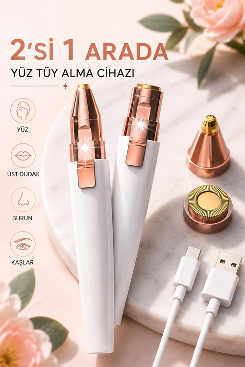 Cianova™ 2'si 1 Arada Yüz ve Tüy Epilatörü