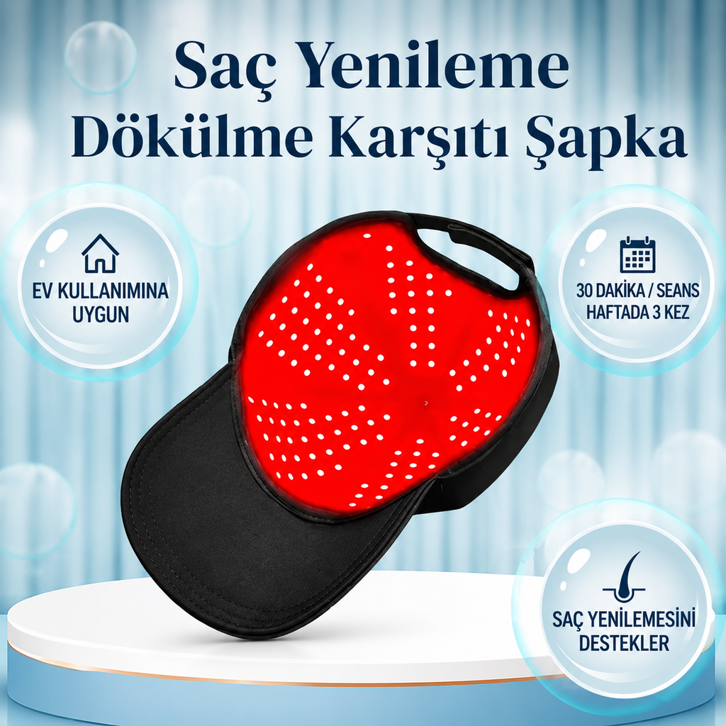 Ledli yeni nesil saç çıkaran şapka